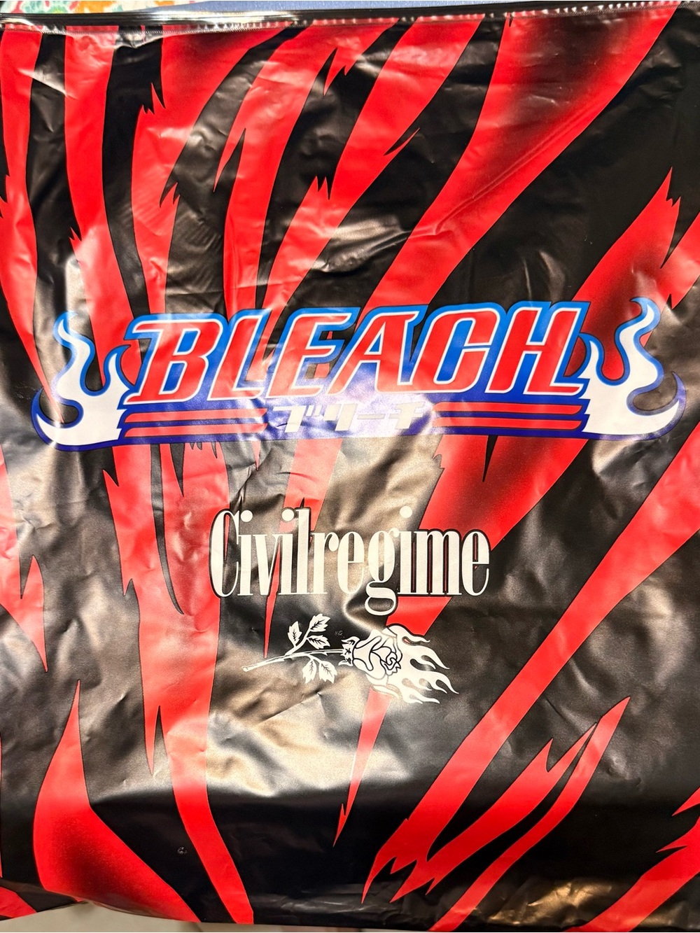 Civil Regime x Bleach In Blossom Graphic Print Oversized Tee Black, M - Picture 3 of 11